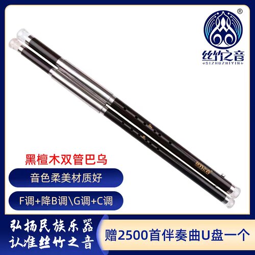 丝竹之音巴乌黑檀木双管
