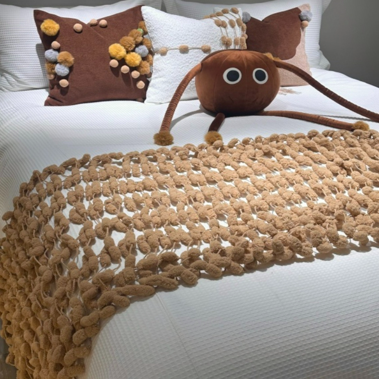 样板间女孩房床品摆设粉色公主风多件套家居展厅儿童床上用品软装