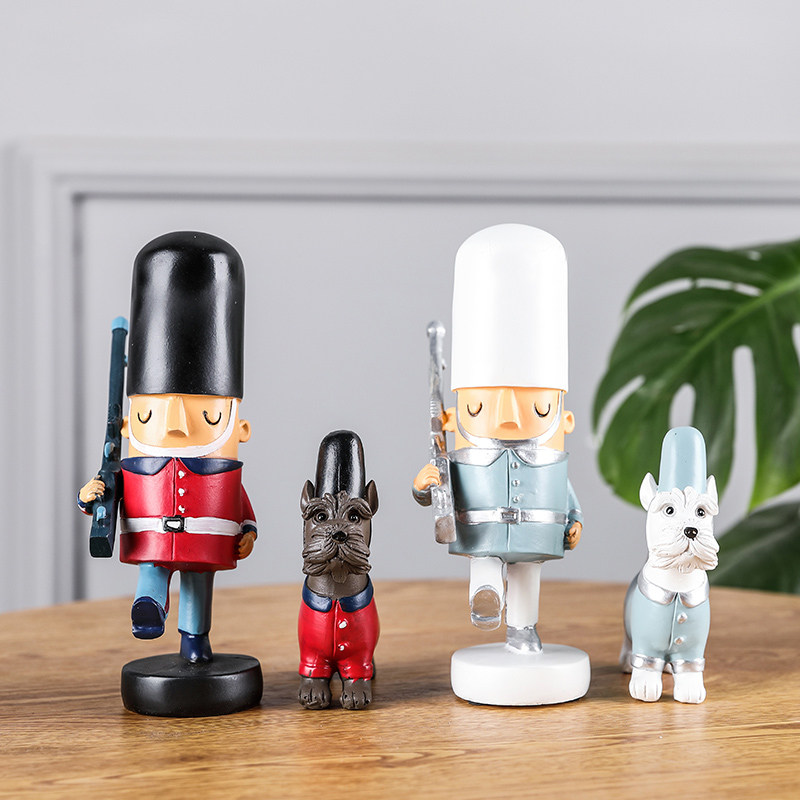 创意胡桃夹子摆件儿童房卧室书柜装饰品英国士兵卡通玩偶手办摆设