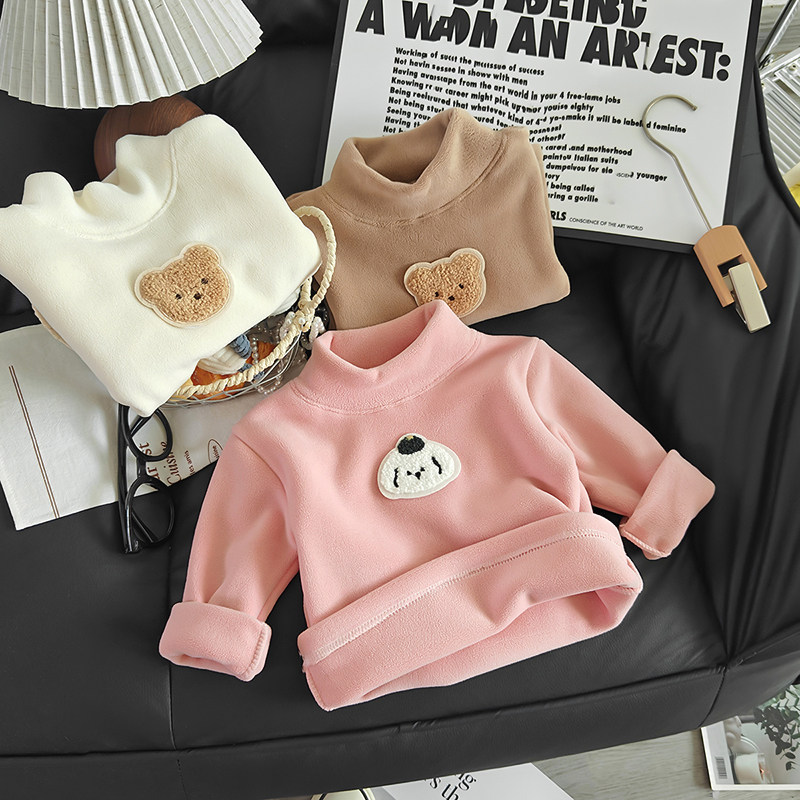 儿童半高领加厚双面奥粒绒打底衫秋冬男女童长袖卫衣保暖上衣童装,童装/婴儿装/亲子装,T恤,淘宝优惠券,粉丝福利购,淘宝优惠卷