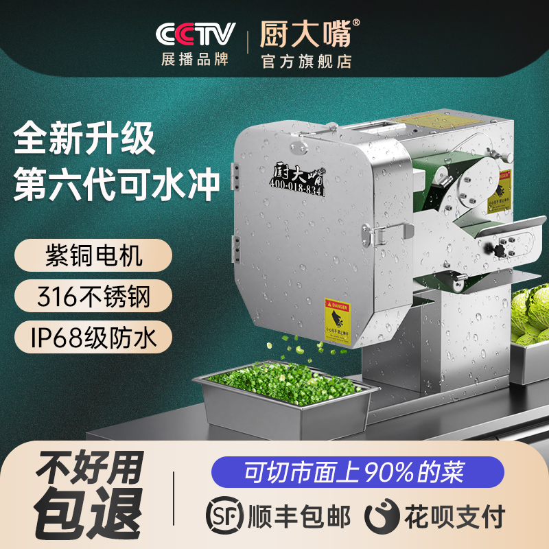 小型切菜机商用多功能韭菜葱花酸菜辣椒切段机自动土豆切片切丝器