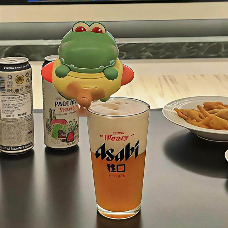 青蛙开飞机旋转小飞机旋转酒杯上转圈的玩具不倒翁平衡恐龙独厂家