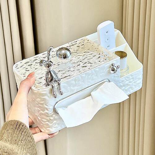 纸巾盒客厅高档轻奢家用茶几高级感多功能遥控器收纳盒创意抽厂家