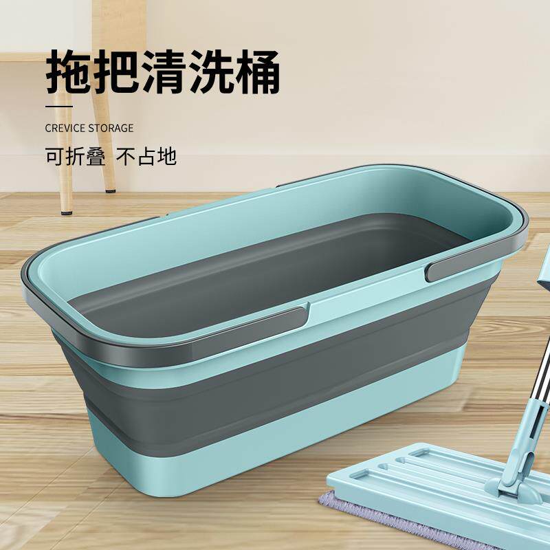 长形拖把桶双面拖把免手洗平板单桶洗拖把桶可排水长型商用单独