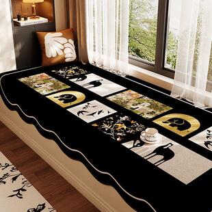 2026新款飘窗垫中古风窗台阳台装饰隔凉卧室坐垫防水可拆洗厂家