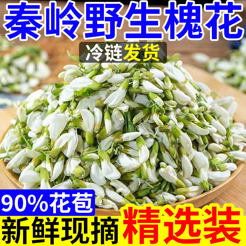 【不新鲜包赔】2025秦岭野生槐花新鲜洋槐花当季现摘花骨朵野菜