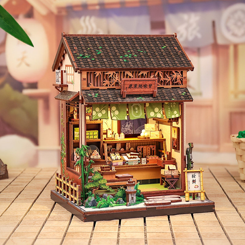 新品CuteBee甘味处栗原手工diy日式小屋拼装模型和风小筑系列摆件