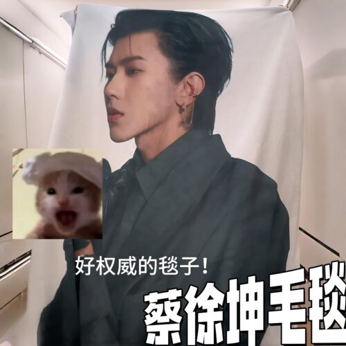 蔡徐坤周边法兰绒毛毯办公午睡