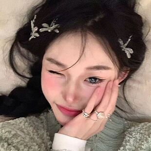 老友记Emily复古千禧蜻蜓发夹甜酷辣妹Y2K一字刘海发卡边夹头饰女