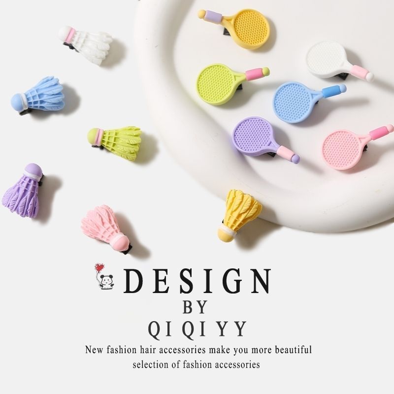 羽毛球拍情侣小发夹个性可爱刘海夹创意少女发夹送闺蜜送男友发夹