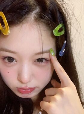 夏日果味少女ins一组8只博主款可爱发夹套装软妹刘海边夹撞色对夹