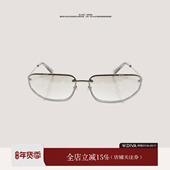 W.Diva 时髦镜 超复古时髦Y2K曲面屏银框太阳镜50M232514