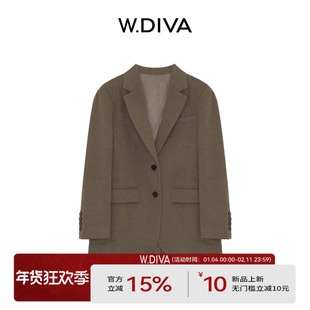 【尘旅】秋季牦牛绒羊毛西装外套高质感老钱风女装53C202700