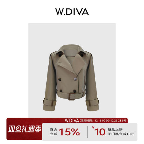 魏老板 【听雨】新品小众设计师翻领气质时尚拼皮风衣4CDMB1280