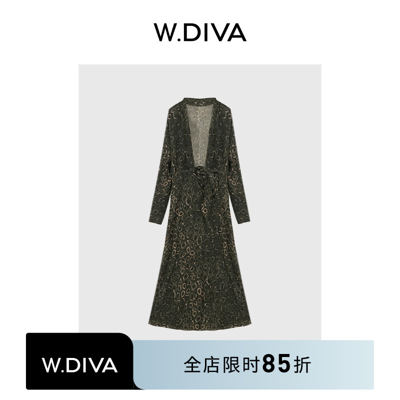 时尚优雅桑蚕丝印花连衣裙