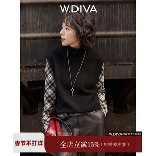 【归宿】康赛妮100牦牛绒秋冬复古智感高领无袖毛衫54Z033296