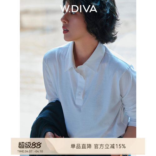 ROW风POLO翻领长袖T恤女装