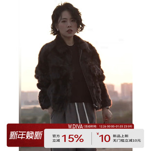 外套女2024秋冬柔软富贵婆穿搭 小湖羊皮毛一体长袖 魏老板 子夜