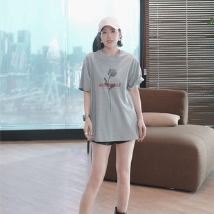 魏老板【阡陌】春季重磅双纱棉品质休闲圆领短袖印花T恤51T131466