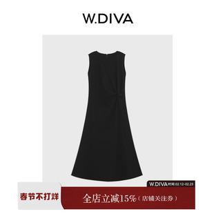 魏老板【维纳斯之结】法式慵懒罗马布立体剪裁连衣裙女52D102091