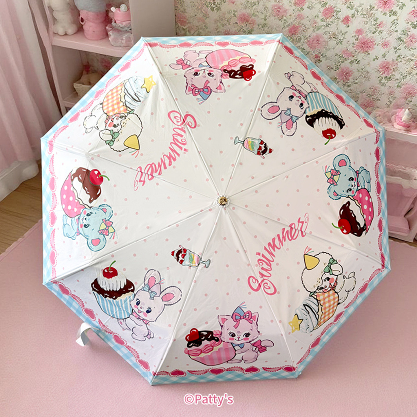 正品SWIMMER周边蛋糕派对晴雨伞可爱两用遮阳伞高颜值太阳伞,模玩/动漫/周边/娃圈三坑/桌游,动漫水杯/居家/百货,淘宝优惠券,粉丝福利购,淘宝优惠卷