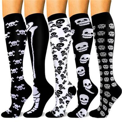 TANABATA 1 Pair Halloween Funny Compression Socks for Men