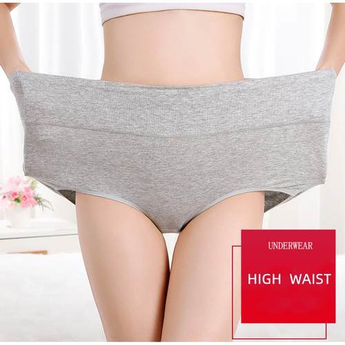 Women Cotton Underwear High Waisted Ladies Panties Plus Size