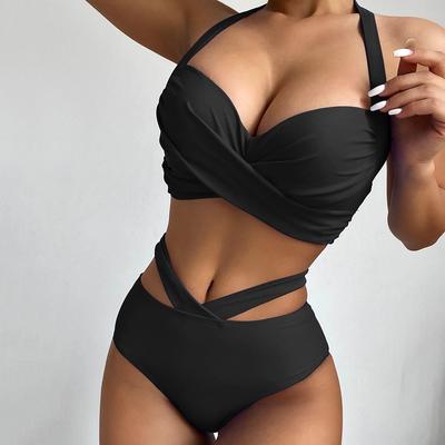 bikini swimsuit swimwear swimming suit 2piece two high waist