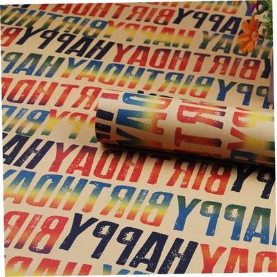 Cowhide wrapping paper Bouquet gift paper Birthday gift pape