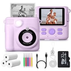 Instant Print Camera for Kids Mini Polaroid Camera Thermal P