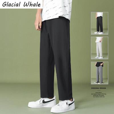 summer trousers men long pants for men black pants loose 男