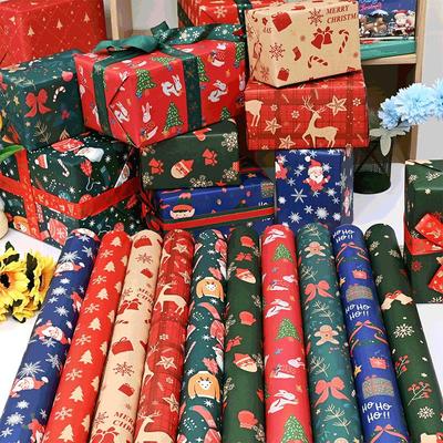 5pcs Christmas wrapping paper Gift wrapper paper decorations