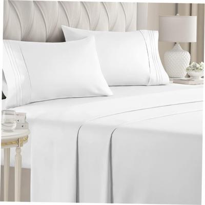 Hotel Cooling Bed Sheet 4 Sets Bedsheet Cover Queen/Double
