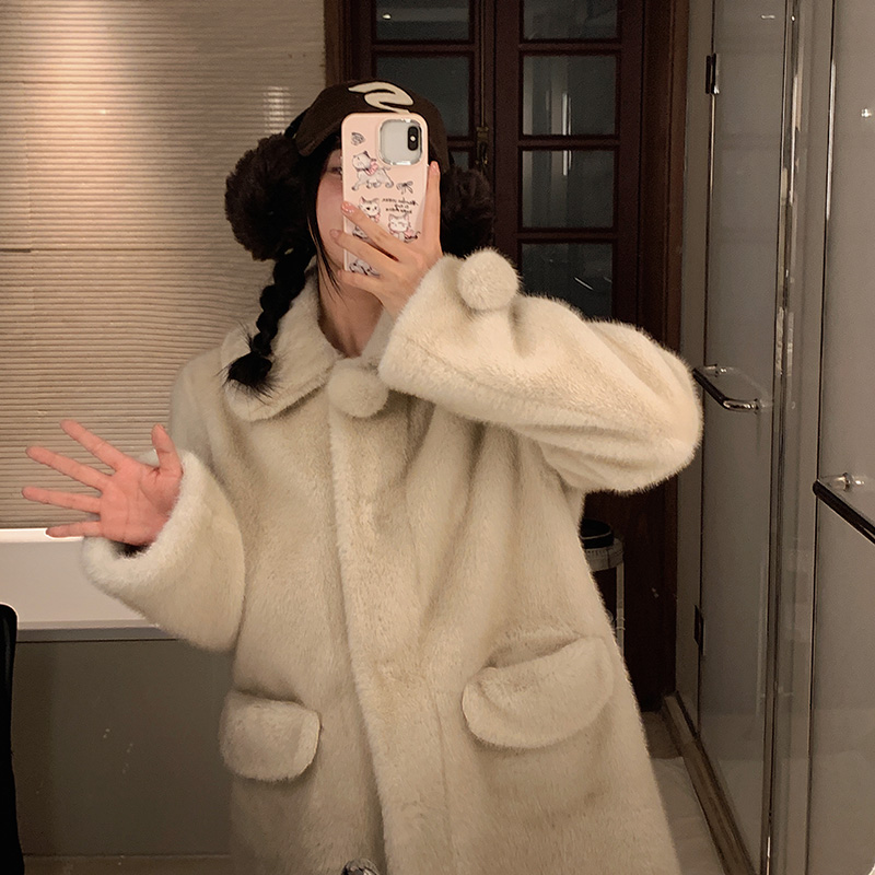 中古小雪球仿水貂环保皮草