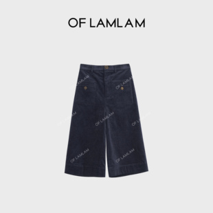 LAMLAM 莱赛尔极简风21坑灯芯绒五分休闲裤 M25K090 五分调性