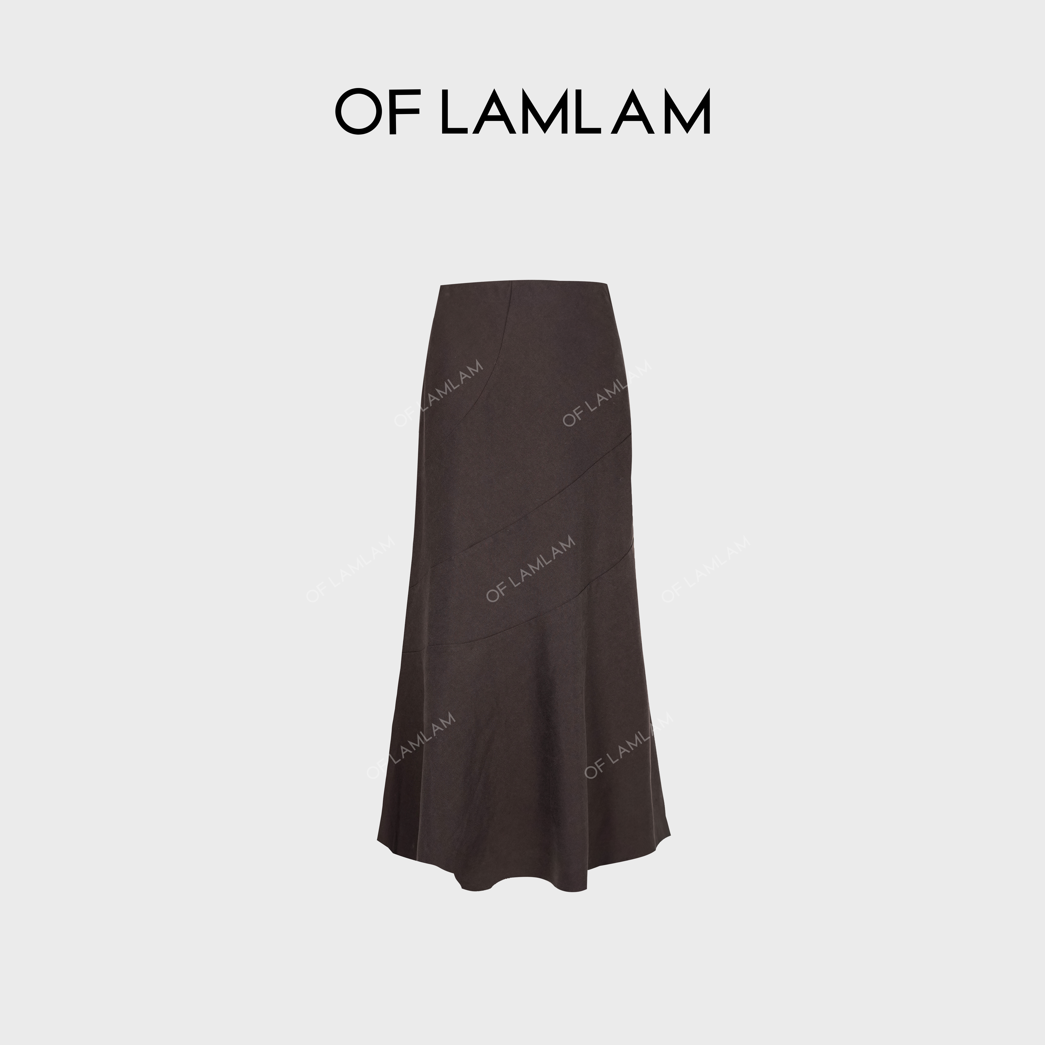 “延展美学”320G羊毛混纺极简风鱼尾半身裙 OFLAMLAM M25Q8053