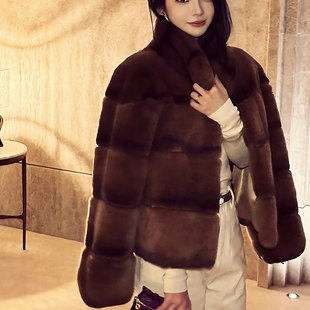 LAMLAM 100%獭兔复古老钱风奢贵级皮草外套 MP256G 优雅奢靡