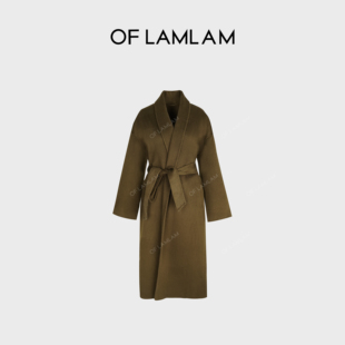 老钱风双面呢外套LAMLAM 羊绒静奢中长款 羊毛 MW299G 高奢剪裁