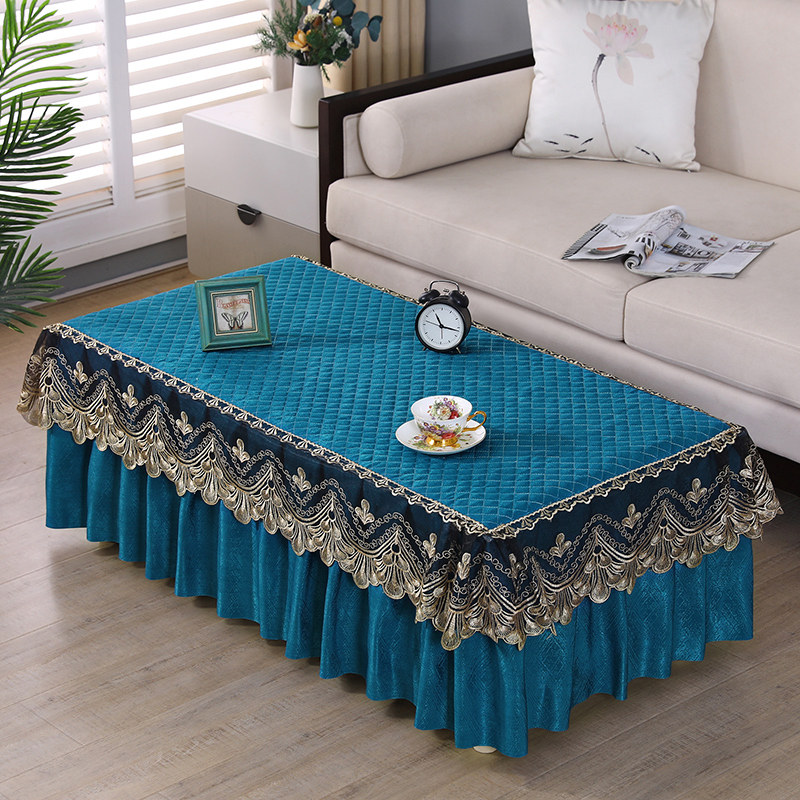 新款茶几罩桌布高档防滑台布防尘套家用客厅布艺田园盖巾电视柜罩
