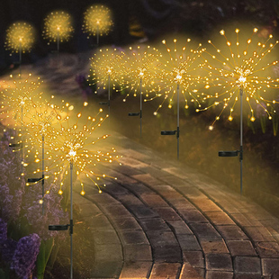 庭院烟花LED草坪太阳能灯萤火虫网红景观花园小院菜地步道防水灯