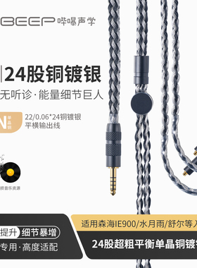 4.4平衡24股铜镀银078耳机线mmcx/IM/A2DC/IE900/80S/40pro升级线