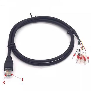 变频器RJ45转端子线 RS485信号线交换机网口线8芯水晶头网线232口