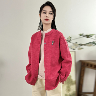 拈花缘 原创设计文艺舒适空气棉外套新中式衬衫新年服上衣女春秋