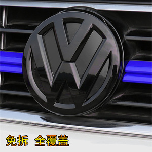 适用大众14-21款凌度朗行蔚领途观L途昂X途安L车标改装黑标装饰贴