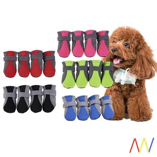 Reflective Summer Dog Shoes Anti slip Pet Boots Dogs Pets