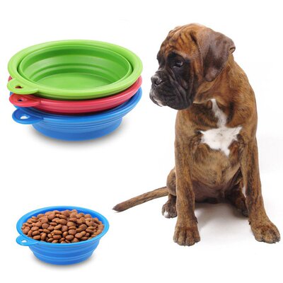极速Homdox Pet Products 3 pcs/set SilicoKne Bowl Pet Folding