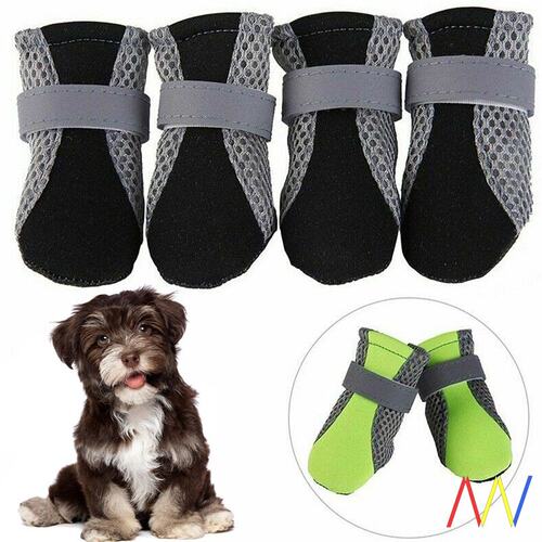 好货4Pcs set Pet Dog Rain Shoes Dogs Boots Anti Slip Waterpr