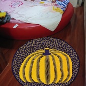 Pumpkin Washable Round Rug Colorful Mat Carpet Floor Carpets