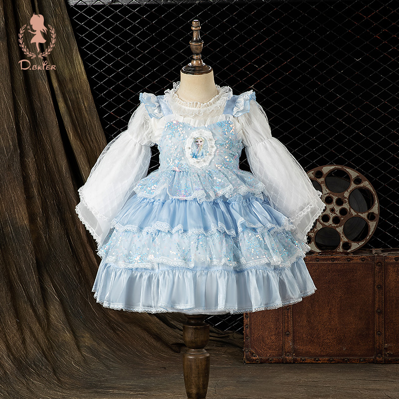 DeerBell女童爱莎公主裙二件套