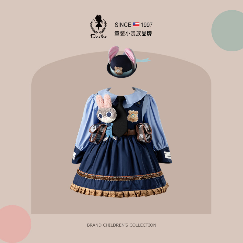 DeerBell兔子警官衣服洛丽塔女童